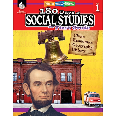 Shell Education 180 Days of Social Studies for First Grade 51393
